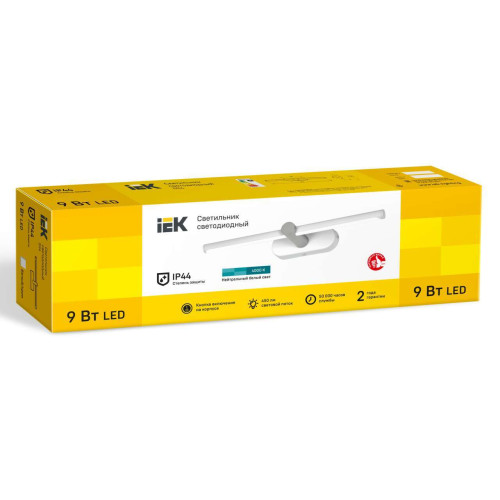 Светильник светодиодный 5114 настенный 9Вт 4000К IP20 белый/хром IEK