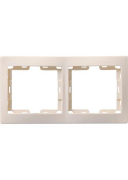 KVARTA Рамка 2-местная горизонтальная РГ-2-ККм кремовый IEK