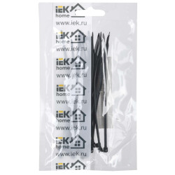 Хомут 2,5х120мм нейлон черные (25шт) IEK серия Home