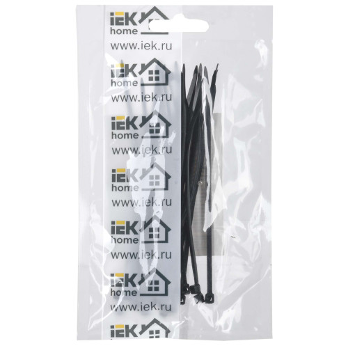 Хомут 2,5х120мм нейлон черные (25шт) IEK серия Home