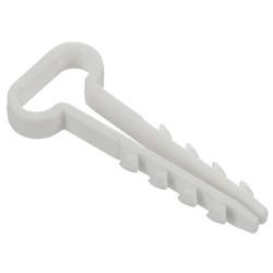 Дюбель-хомут 19-25мм для круглого кабеля нейлон белый (100шт/упак) GENERICA