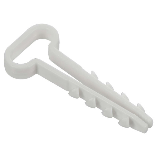 Дюбель-хомут 19-25мм для круглого кабеля нейлон белый (100шт/упак) GENERICA