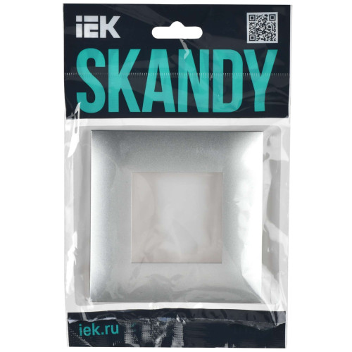 SKANDY Рамка 1-местная SK-F01S серебряный IEK