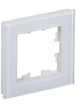 BRITE Рамка 1 -местная РУ-1-2-БрБ стекло белый IEK