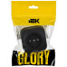 GLORY Розетка 1-местная для открытой установки без заземления с защитными шторками 10А РСш20-2-ХЧм черный матовый IEK