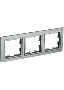 BRITE Рамка 3-местная РУ-3-БрС сталь IEK