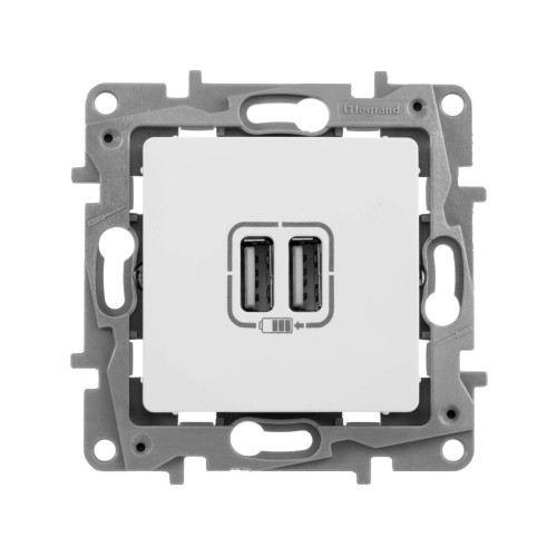 ETIKA Розетка USB A+A 15Вт белый