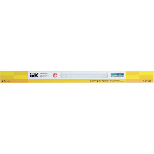 Светильник светодиодный линейный ДБО 3001 4Вт 4000K IP20 311мм пластик IEK