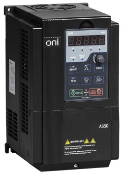 Преобразователь частоты A650 380В 3Ф 0,75kW 2,5А со встроенным тормозным модулем ONI