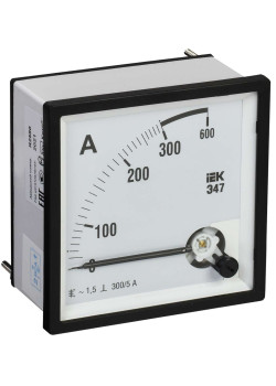 Амперметр аналоговый Э47 300/5А класс точности 1,5 72х72мм IEK