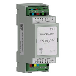 ПЛК W. Расширение входов/выходов по Modbus RTU 4 AO или ШИМ ONI