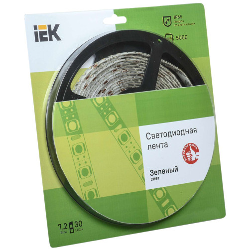 Лента светодиодная 5м блистер LSR-5050G30-7,2-IP65-12V IEK
