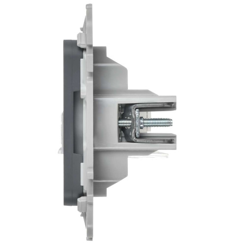 FLITE Розетка 2-местная компьютерная RJ45 категория 5Е UTP РК5е-2-0-ФлМА мокрый асфальт IEK