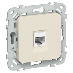 FLITE Розетка компьютерная RJ45 категория 5Е UTP РК5е-1-0-ФлСл сливочный IEK