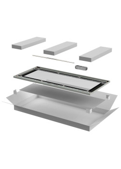 ITK LINEA N Дверь стеклянная 800мм для шкафа 18U серая