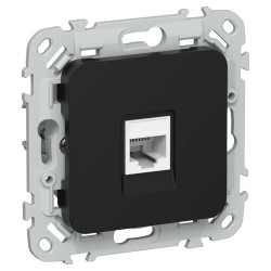 FLITE Розетка компьютерная RJ45 категория 6 UTP РК6-1-0-ФлЧ черный IEK