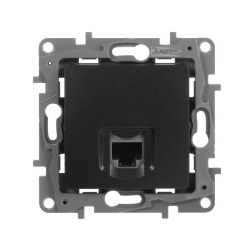 ETIKA Розетка компьютерная RJ45 категория 5Е UTP антрацит