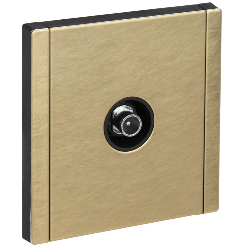 FORTE&PIANO Розетка TV проходная FP629M металл шампань IEK