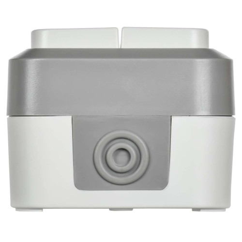 TORS Выключатель двухклавишный проходной 10А IP55 TS225 сер-бел IEK