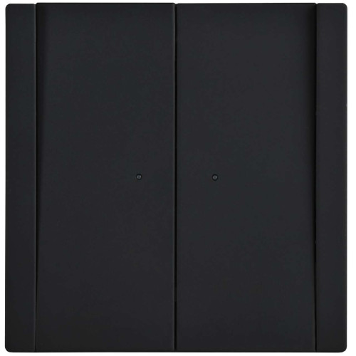 FORTE&PIANO Выключатель 2-клавишный с индикацией 10А FP106M металл черный IEK