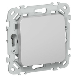 FLITE Выключатель 1-клавишный 2-полюсный проходной 10А ВС6/21-1-0-ФлА алюминий IEK