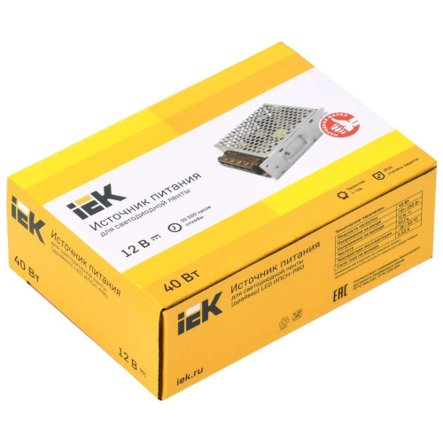 Драйвер LED ИПСН-PRO 40Вт 12В блок-клеммы IP20 IEK