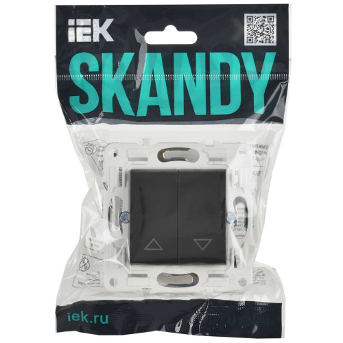 SKANDY Выключатель жалюзи 10А SK-V12G графит IEK