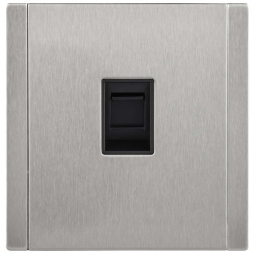 FORTE&PIANO Розетка компьютерная RJ45 кат.6 FP731M металл никель IEK