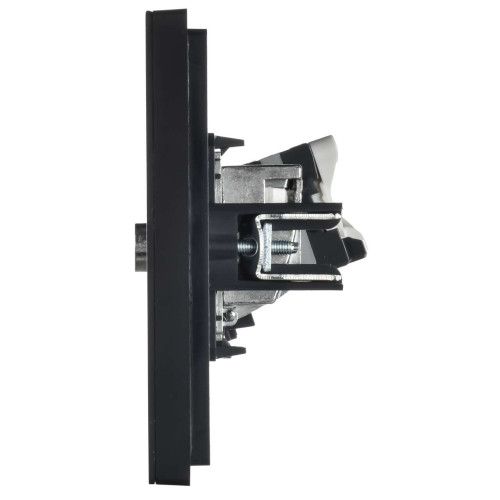 FORTE&PIANO Розетка двойная TV+RJ45 кат.5E FP136M металл черный IEK