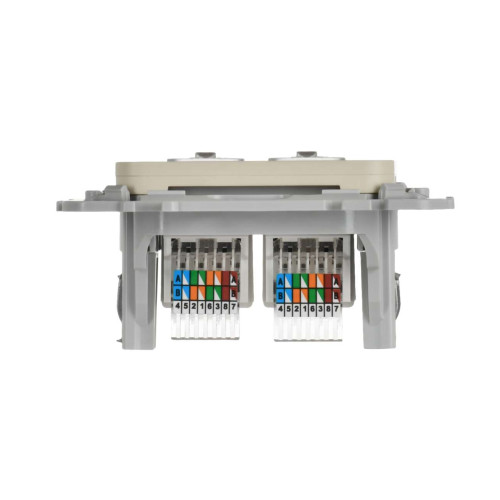 FLITE Розетка 2-местная компьютерная RJ45 категория 5Е UTP РК5е-2-0-ФлСл сливочный IEK FLITE Розетка 2-местная компьютерная RJ45 категория 5Е UTP РК5е-2-0-ФлСл сливочный IEK