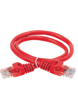 ITK Коммутационный шнур (патч-корд) кат.6 UTP PVC 0,5м красный