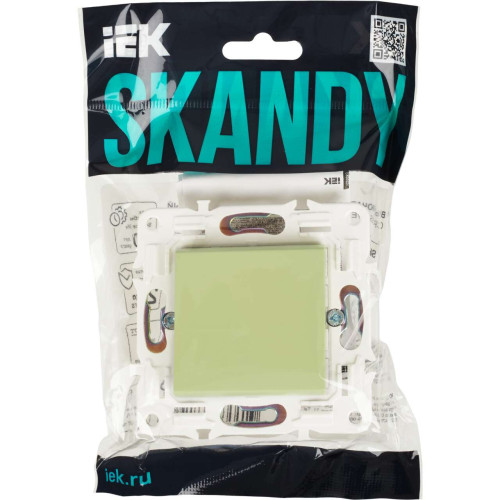 SKANDY Выключатель 1-клавишный перекрестный 10А SK-V03G мятный IEK
