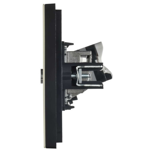 FORTE&PIANO Розетка двойная TV+RJ45 кат.5E FP836M металл серый сланец IEK