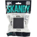 SKANDY Розетка 1-местная с заземлением с защитными шторками и крышкой 16А IP44 SK-R11G графит IEK