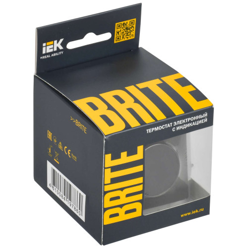 BRITE Термостат электронный с индикацией ТС10-1-БрТБ темная бронза IEK