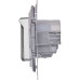INSPIRIA Розетка 1-местная с заземлением с защитными шторками и крышкой 16А IP44 алюминий
