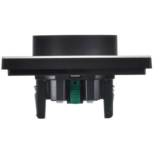 FORTE&PIANO Розетка 2-местная с заземлением без защитных шторок безвинтовое крепление 16А FP824M металл серый сланец IEK