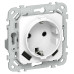 FLITE Розетка 1-местная с заземлением с защитными шторками 16А с USB A+C 20Вт РСЮшс11-0-ФлБ белый IEK