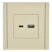 FORTE&PIANO Розетка USB A+C 18Вт FP451 ваниль IEK