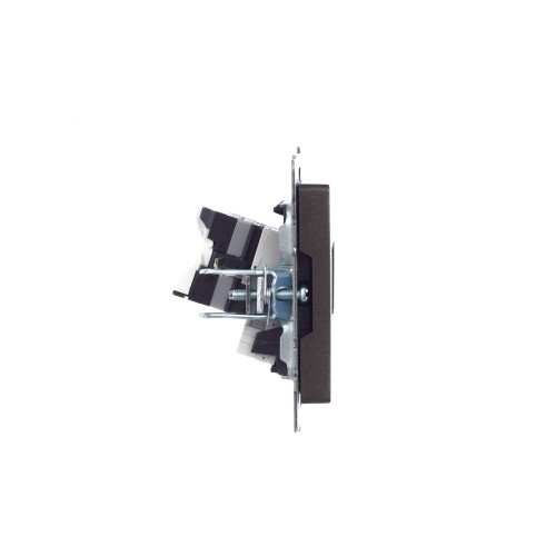 BRITE Розетка двойная RJ11+RJ45 кат.5E РК/Т12-БрТБ темная бронза IEK