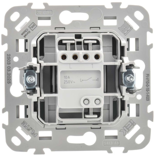 FLITE Выключатель 1-клавишный 10А ВС11-1-0-ФлС серый IEK