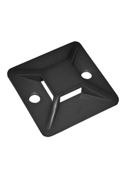 Площадка самоклеящаяся 25х25 черная под хомуты (100шт) IEK