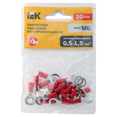 Наконечник НКИ 1,25-6 кольцо 0,5-1,5мм (20шт/упак) IEK