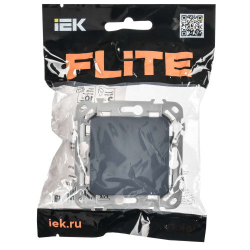 FLITE Выключатель 1-клавишный 10А ВС11-1-0-ФлМ маренго IEK