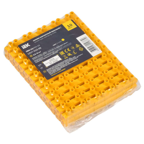 Зажим контактный винтовой ЗВИ-10 н/г 2,5-6мм2 12пар желтый IEK