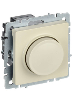 BRITE Светорегулятор поворотно-нажимной 600Вт СС10-1-0-БрКр бежевый IEK