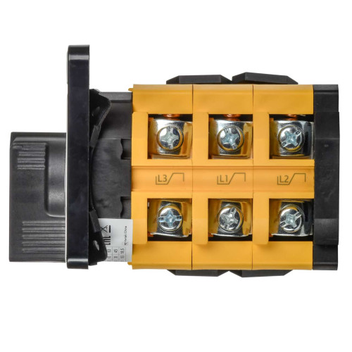 Переключатель кулачковый стандартная черная рукоятка 63А схема 98 MASTER IEK Переключатель кулачковый стандартная черная рукоятка 63А схема 98 MASTER IEK