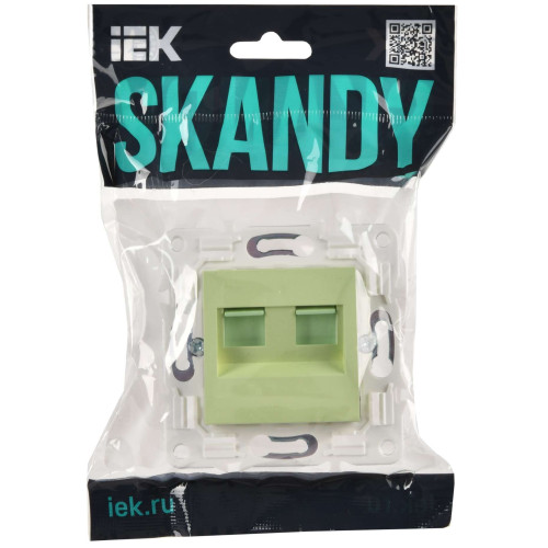 SKANDY Розетка компьютерная двойная RJ45 кат.5E SK-K03G мятный IEK