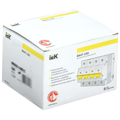 KARAT Автоматический выключатель ВА47-150 4P C 125А 15кА IEK