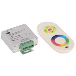 Контроллер с ПДУ радио RGB 3 канала 12В 4А 144Вт белый IEK-eco